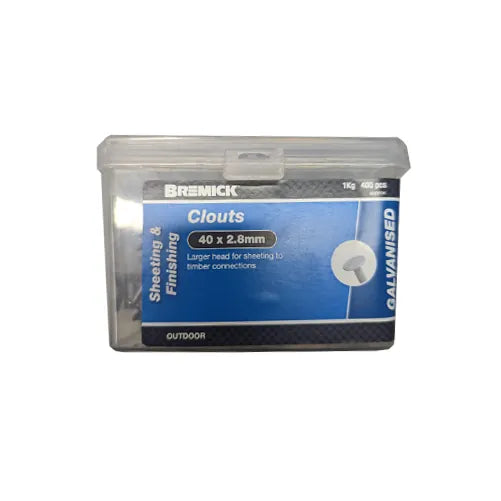 Clouts Galvanised 1kg – 40mm x 2.8mm