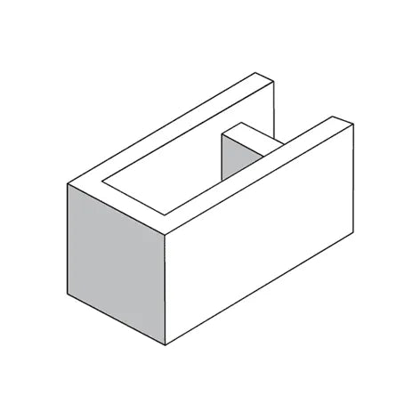Besser Block Corner & End – 390 x 190 x 190mm Masonry Concrete Grey Block