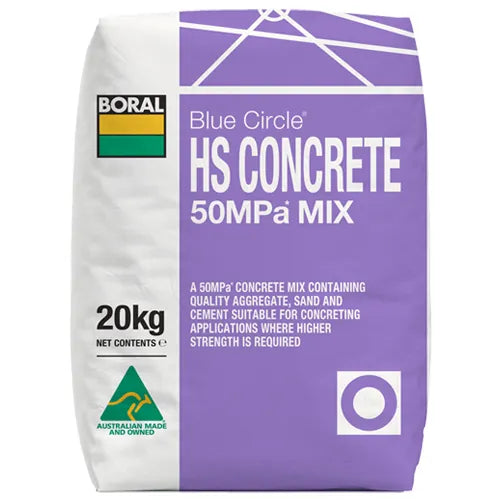 Concrete High Strength Mix 50 MPA Blue Circle 20kg Boral