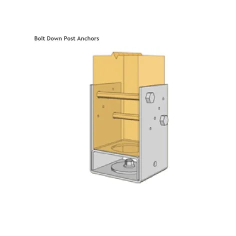 Pryda Post Support Bolt Down Anchor With Washer – 100mm