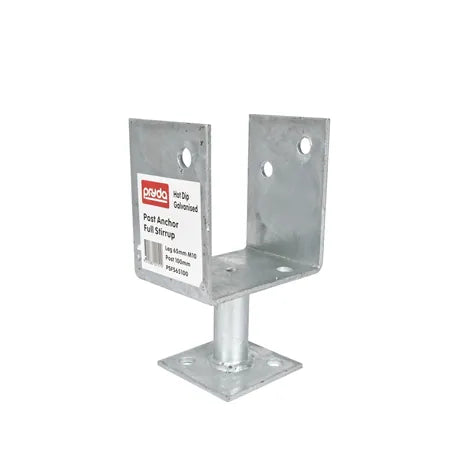 Pryda Post Support Full Stirrup – 90mm x 75mm Leg