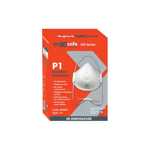 Maxisafe Dust Mask P1 Respirator RES501 – 20 Pack