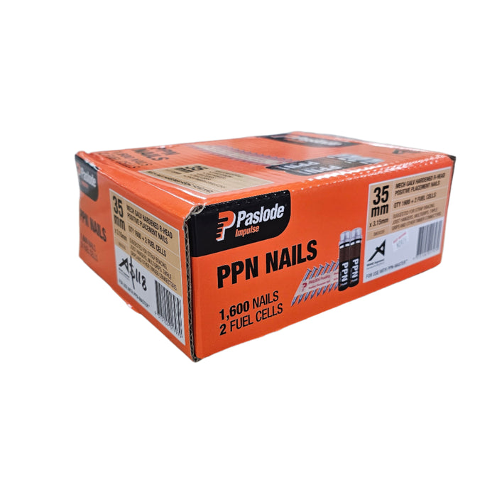 positive placement nails – 35mm x 3.15mm collated, includes gas fuel cells (pack 1600)