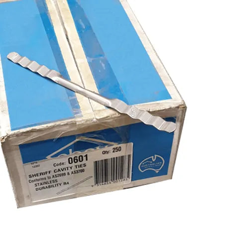 Sheriff Cavity Ties Stainless Steel Medium Duty – 183mm (Qty 250)